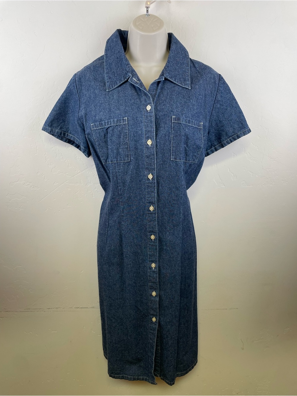 Cherokee chambray dress in.   blue denim